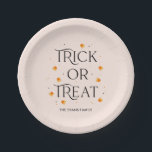 Trick or Treat Halloween Party Plates<br><div class="desc">Celebrate in style with custom party plates! Designed by Berry Berry Sweet (www.berryberrysweet.com). Matching items are available at our store or upon request.</div>