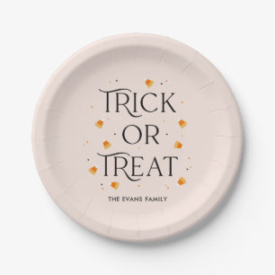 Trick or Treat Halloween Party Plates