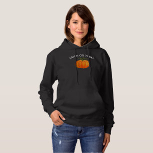 Trick or Treat Halloween Pumpkin Cute Watercolor Hoodie