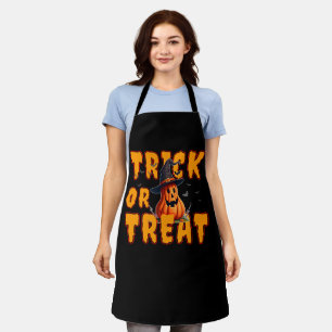 trick or treat halloween pumpkin fall autumn apron