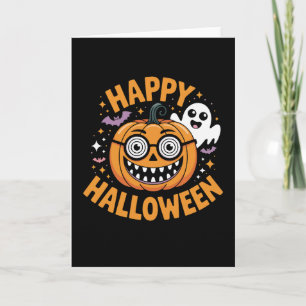 Trick Or Treat Halloween Pumpkin Happy Halloween Card