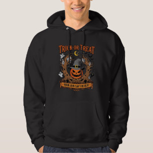 Trick Or Treat Halloween Pumpkin Witch Hat Spooky Hoodie