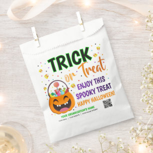 Trick or Treat Halloween QR Code Treat Favour Bags