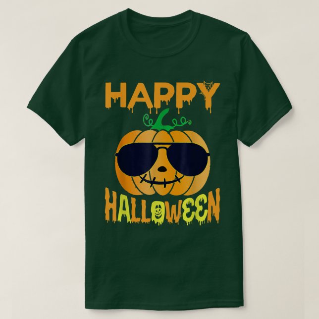 Trick Or Treat Halloween Shirt, Pumpkin Happy Hall T-Shirt (Design Front)
