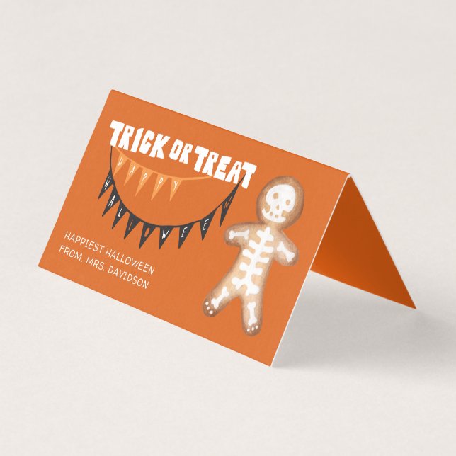 Trick or Treat | Halloween Skeleton Gingerbread (Front)