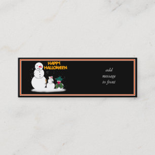 Trick or Treat Halloween Snowmen Mini Business Card