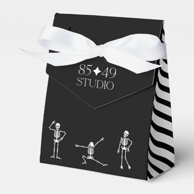 Trick or Treat Halloween Social Distancing Logo Favour Box (Front Side)