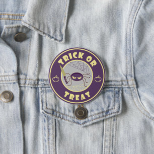 Trick or treat halloween spider Starbucks style 7.5 Cm Round Badge