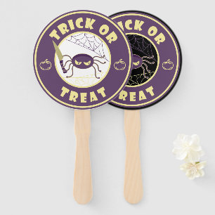 Trick or treat halloween spider Starbucks style Hand Fan