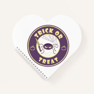 Trick or treat halloween spider Starbucks style Notebook