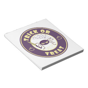 Trick or treat halloween spider Starbucks style Notepad