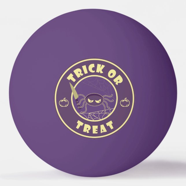 Trick or treat halloween spider Starbucks style Ping Pong Ball (Front)