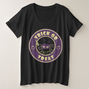 Trick or treat halloween spider Starbucks style Plus Size T-Shirt