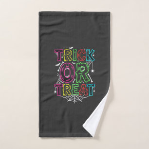 Trick or Treat Halloween Spider Web Design_1 Hand Towel