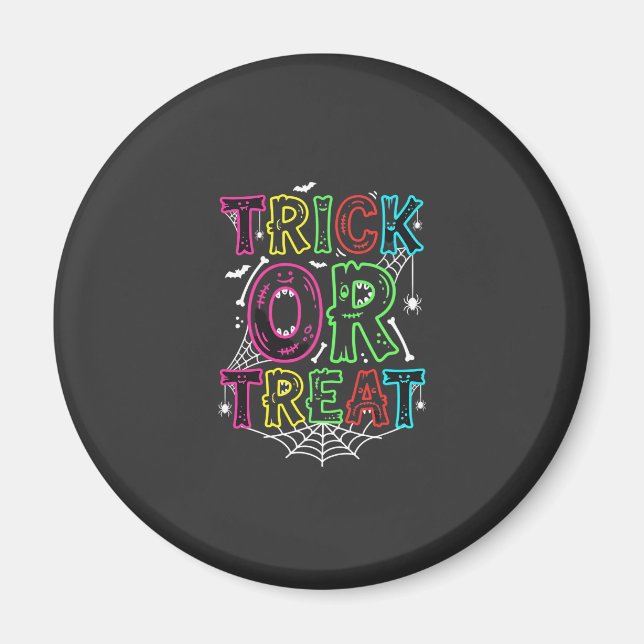 Trick or Treat Halloween Spider Web Design_1 Magnet (Front)
