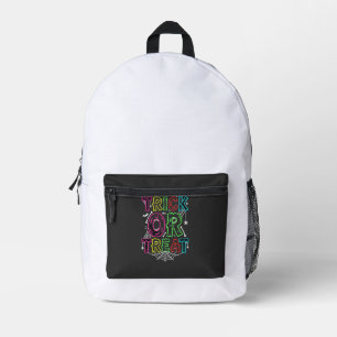 Trick or Treat Halloween Spider Web Design_1 Printed Backpack