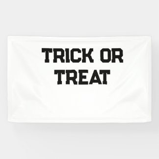 Trick or. Treat Halloween spooky black simple mini Banner