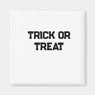 Trick or. Treat Halloween spooky black simple mini Magnet