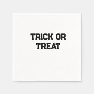 Trick or. Treat Halloween spooky black simple mini Napkin