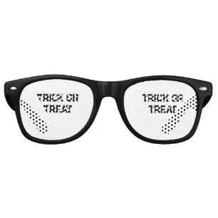 Trick or. Treat Halloween spooky black simple mini Retro Sunglasses