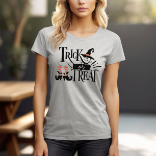 Trick or Treat Halloween Spooky Cute Witch T-Shirt
