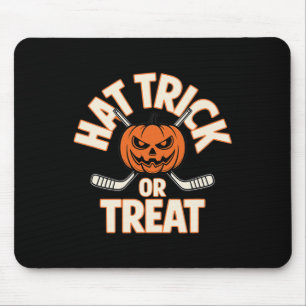 Trick Or Treat Halloween Spooky Pumpkin Ice Hockey Mouse Pad