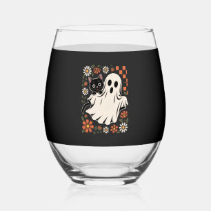 Trick or Treat Halloween Stemless Wine Glass