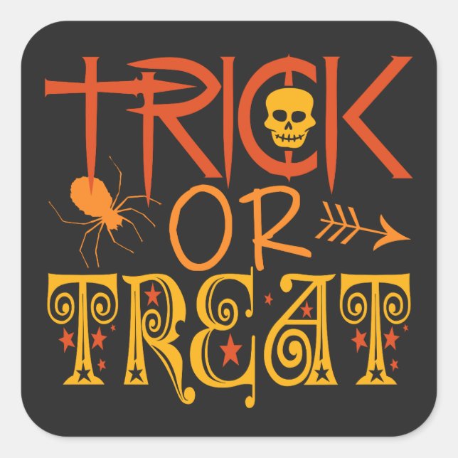 Trick or Treat Halloween stickers (Front)