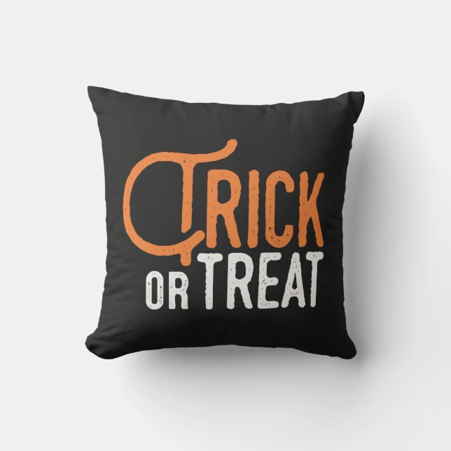 Trick or Treat | Halloween Throw Pillow (Front)