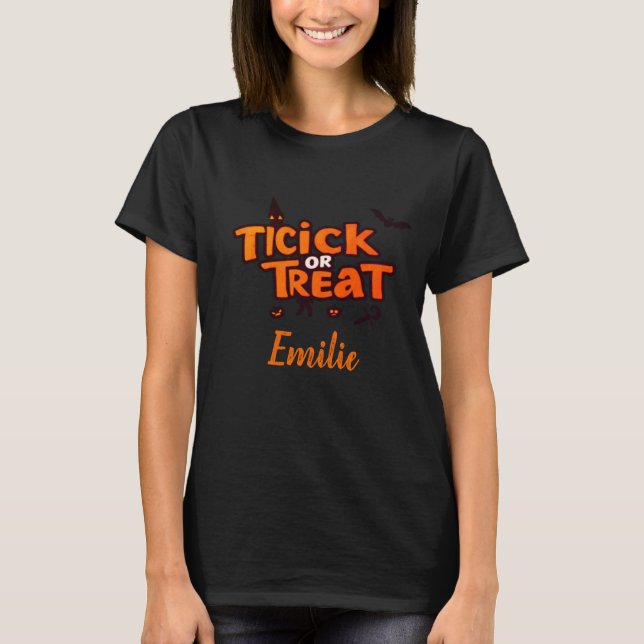 Trick or treat Halloween Tshirt  (Front)