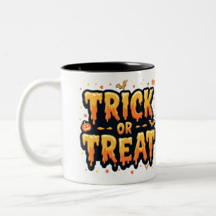 Trick or Treat-Halloween Two-Tone Coffee Mug