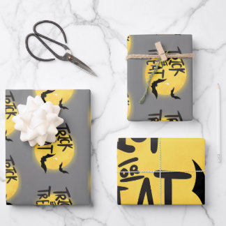 Trick or treat halloween wrapping paper sheet