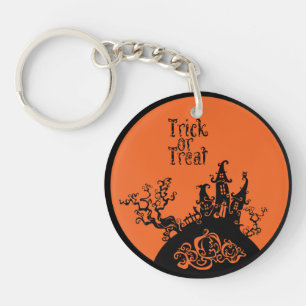 Trick or Treat Hallowen House Key Ring