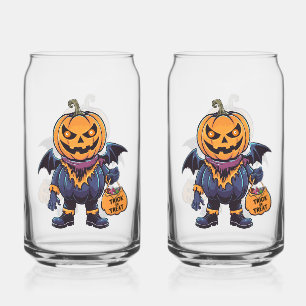 Trick or Treat   Happy Halloween Can Glass