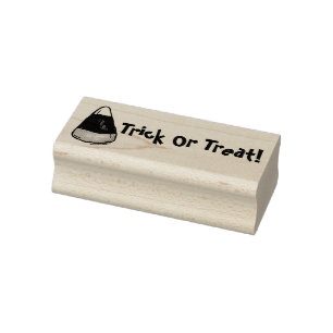 Trick or Treat Happy Halloween Candy Corn Stamp