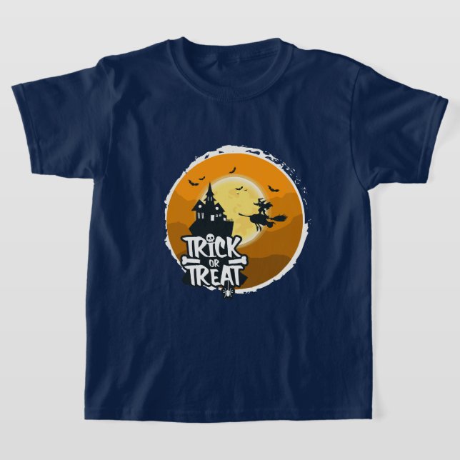 Trick or Treat Happy Halloween Costume T-Shirt (Laydown)