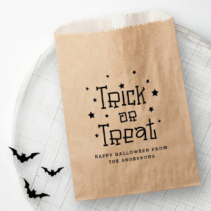 Trick or treat Happy Halloween Kraft Favour Bags