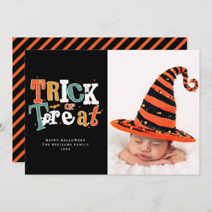 Trick Or Treat Happy Halloween Photo Card