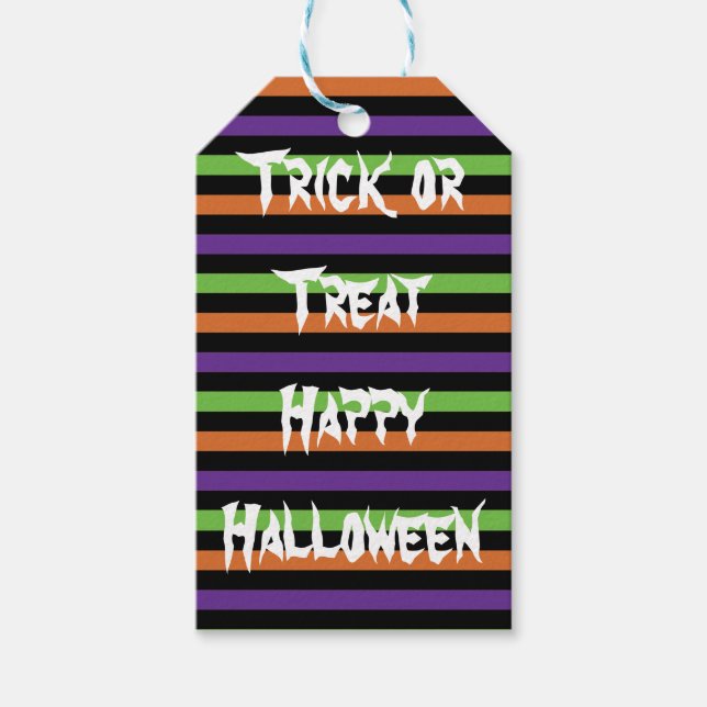 Trick or Treat Happy Halloween tag (Front)