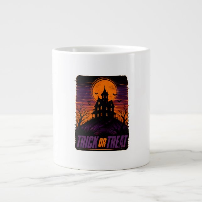 Trick Or Treat Haunted House Espresso Mug (Front)