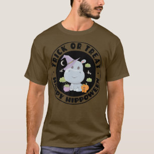 Trick or Treat Hippopotamus  Halloween  T-Shirt