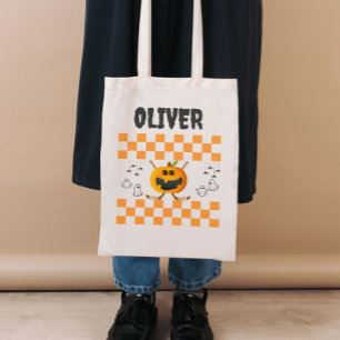 Trick or Treat Hockey Modern Custom Halloween Tote Bag