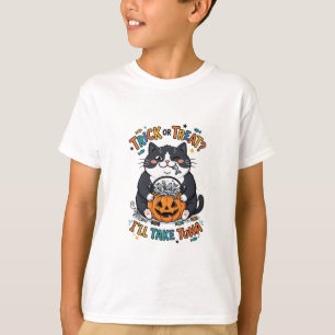 Trick or Treat I'll Take Tuna Funny Cat Halloween T-Shirt