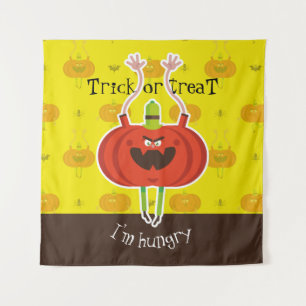 Trick or treat i'm hungry tapestry