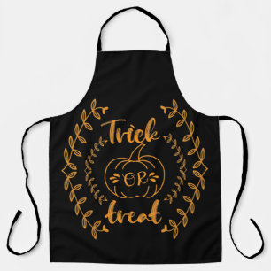 Trick or treat in plants frame apron