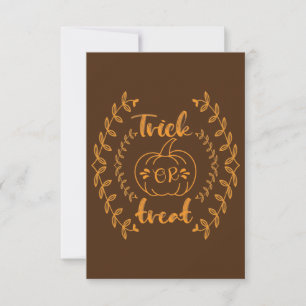 Trick or treat in plants frame card