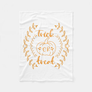 Trick or treat in plants frame fleece blanket