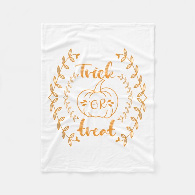 Trick or treat in plants frame  fleece blanket (Front)