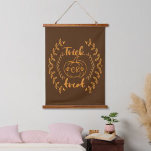 Trick or treat in plants frame  hanging tapestry