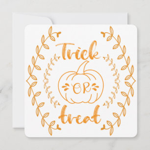 Trick or treat in plants frame  holiday card